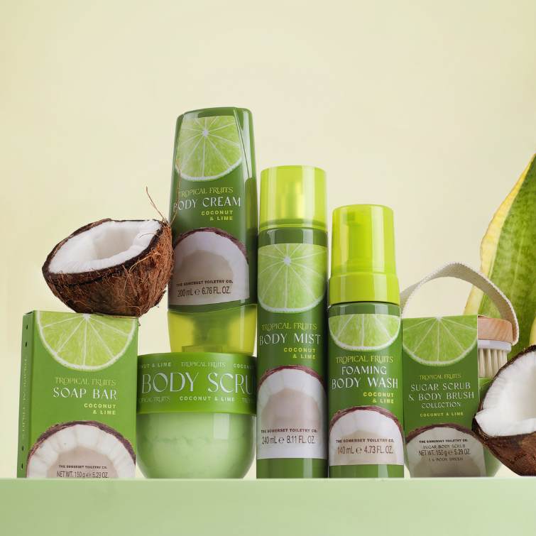 Tropical Fruits Coconut and Lime Body Cream 200ml - Image 3